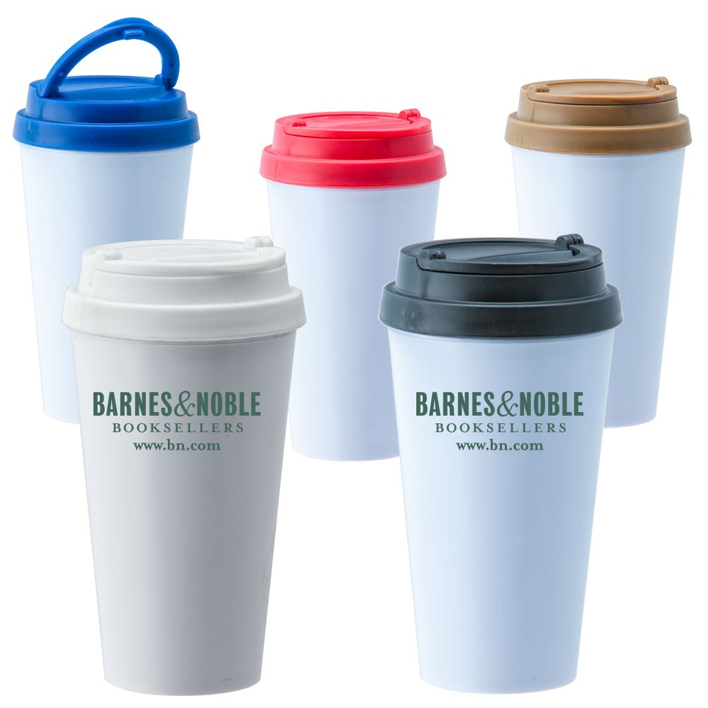 BPA FREE Tavel Mugs  With Double Wall and Colorful Lid WAUCUSTTUM021 - Tumblers